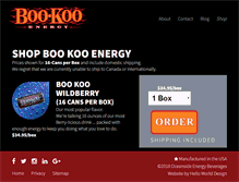 Tablet Screenshot of bookooenergydrink.com